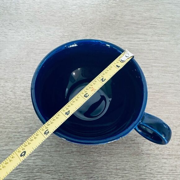 Navy Blue Japanese Glazed Ceramic Tea Mug Cup Stacked Set - Picture 9 of 9